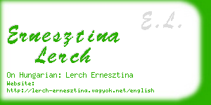 ernesztina lerch business card